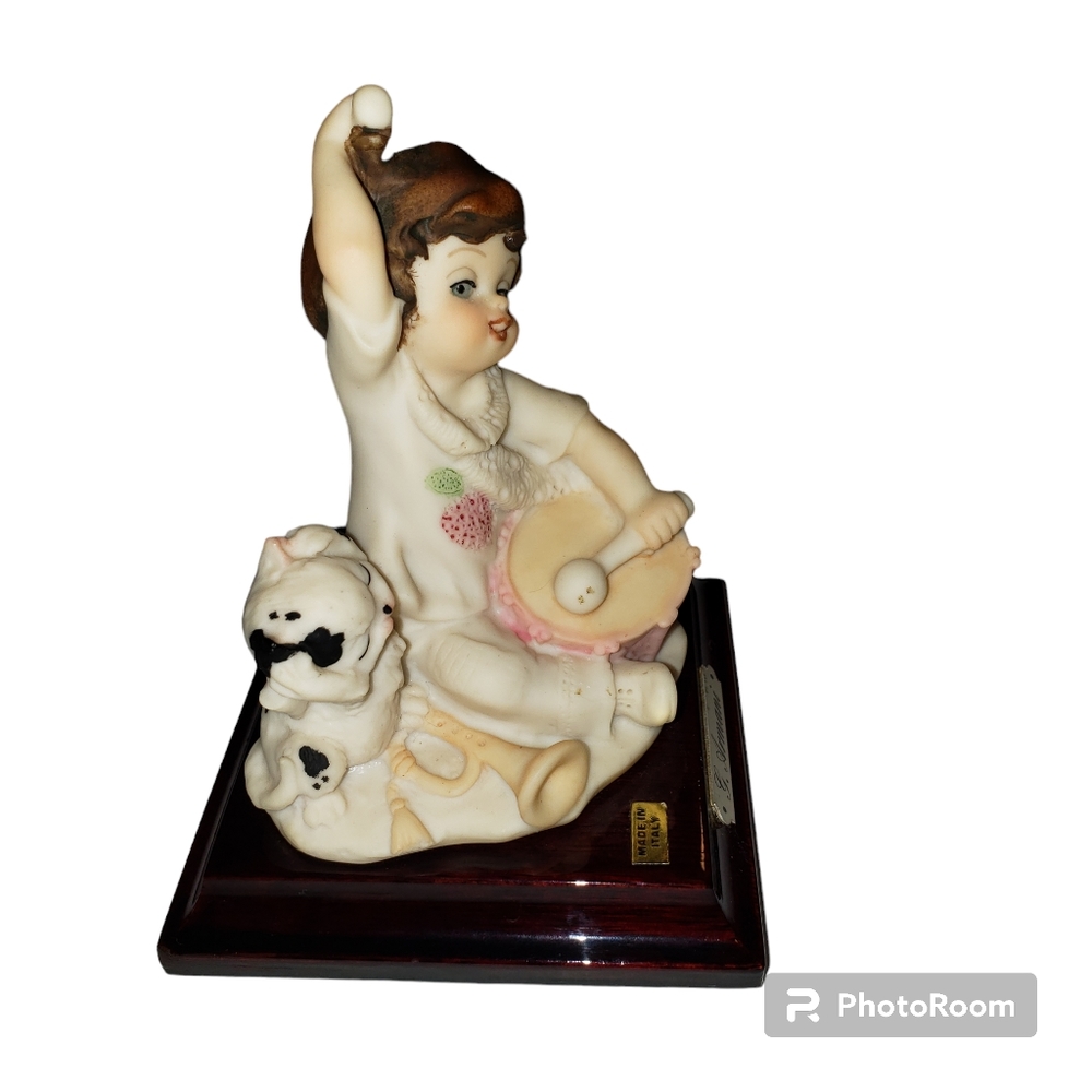 G. ARMANI Sculpture Girl Playing Drum